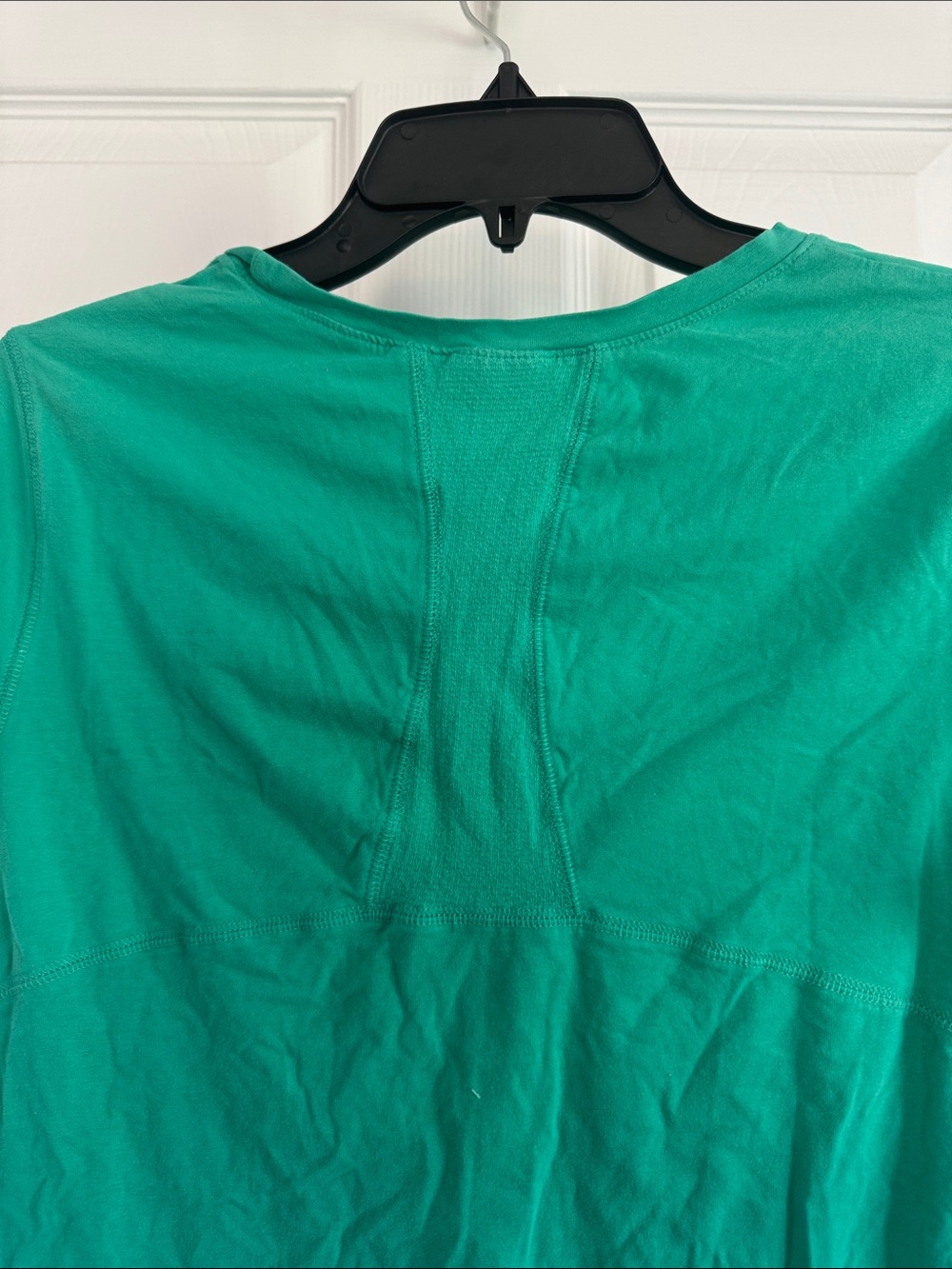 Danskin Short-Sleeve Athletic Crew Tee in Green Cotton Blend - Picture 6 of 6
